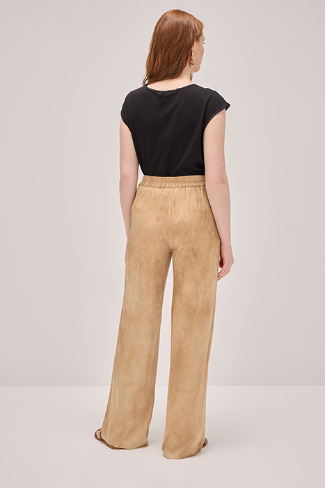 PALAZZO TROUSERS IN DÉLAVÉ SATIN NATURAL 3