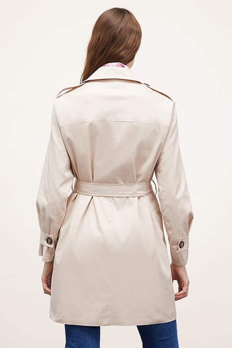 SHORT DOUBLE-BREASTED TRENCH COAT BEIGE 2
