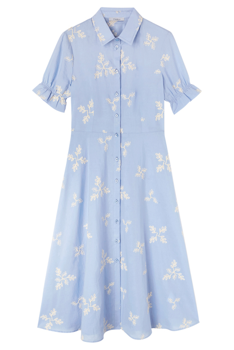 EMBROIDERED CHEMISIER DRESS BLUE 3