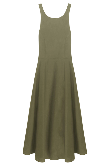 LONG DRESS WITH BACK CROSSOVER GREEN 3