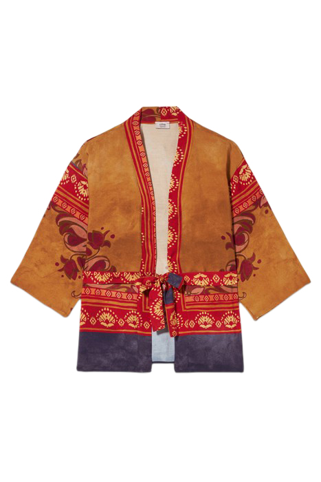 VISCOSE KIMONO JACKET YELLOW 3