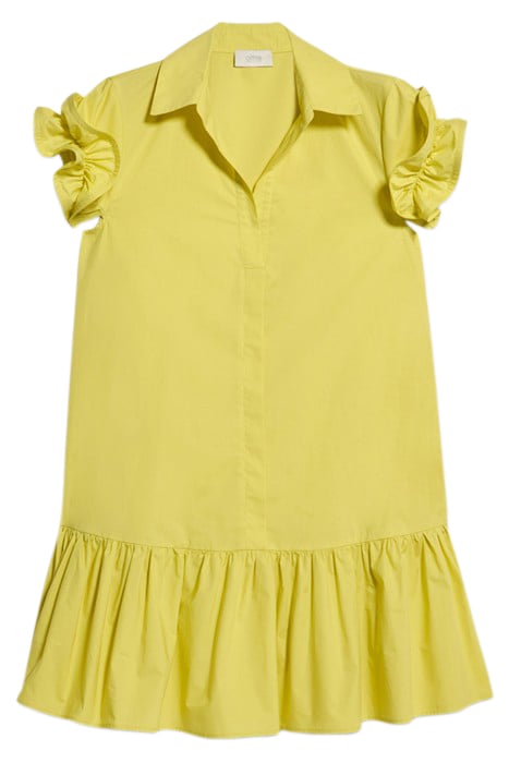 SHORT COTTON CHEMISIER DRESS YELLOW 3