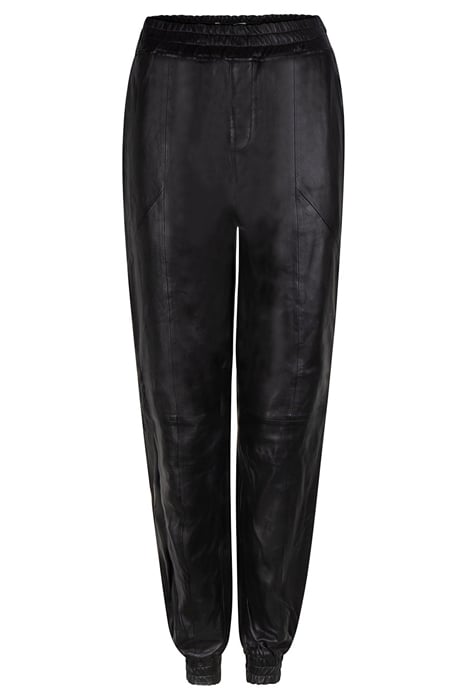 KUNO LEATHER JOGGER PANTS RAVEN 12