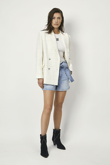 RENOIR BOUCLÉ BLAZER BUTTER CREAM 11