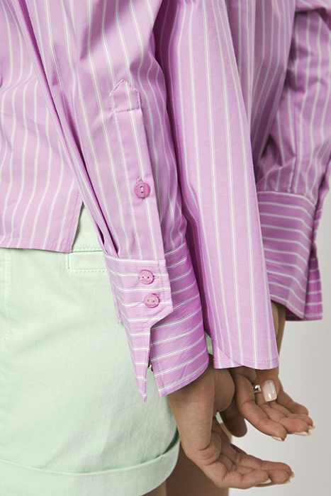 ELAINE BELTED DENIM SHORTS PISTACHIO 5