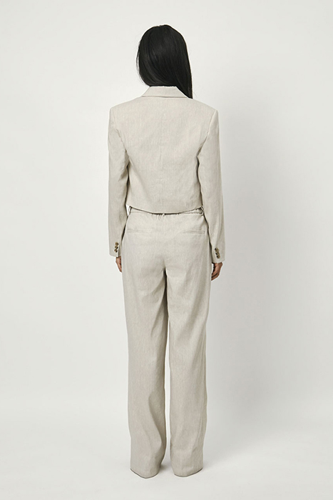 ACEDIA CROPPED LINEN BLAZER WHISPER CHALK 6