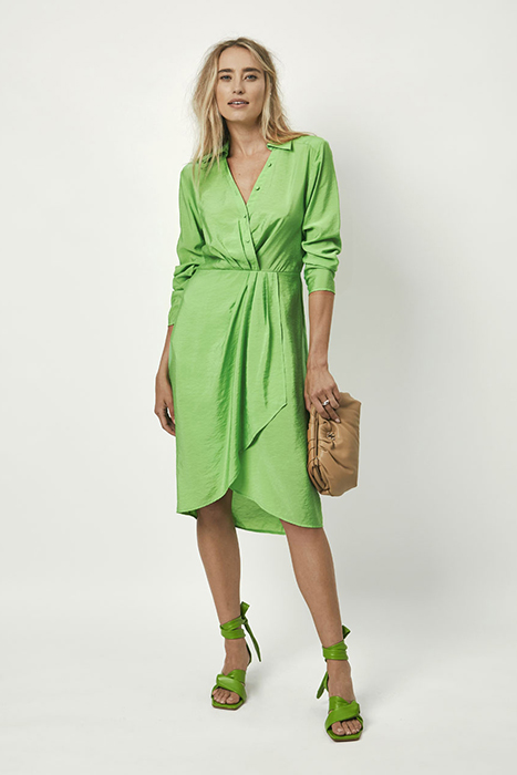 SUKA MIDI DRESS GREEN FLARE 7