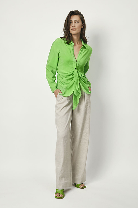 PANSY DRAPEY BLOUSE GREEN FLARE 9