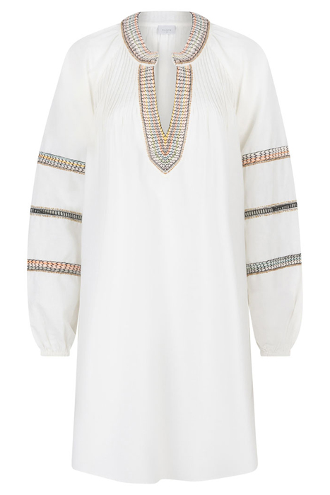 ZAZOU BOHEMIAN MINI DRESS BUTTER CREAM 10