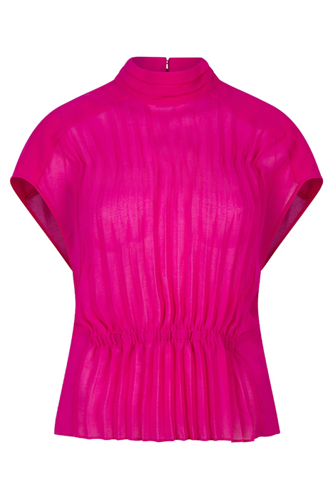 PENELOPE GATHERED DETAIL TOP HIBISCUS PINK 10