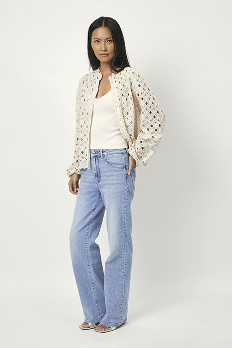 AFIRA SCULPED LACE JACKET BUTTER CREAM 9