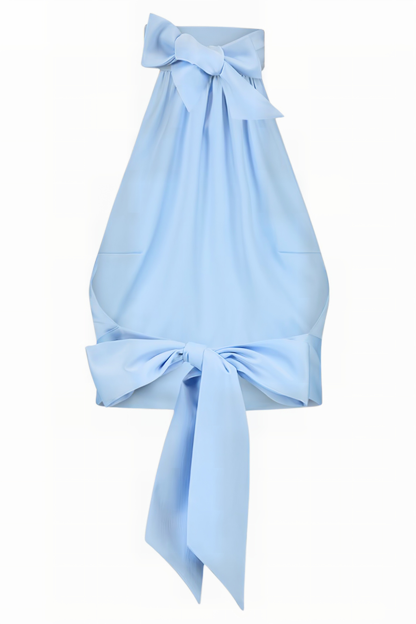 LOREN SATIN TOP ICE BLUE 2
