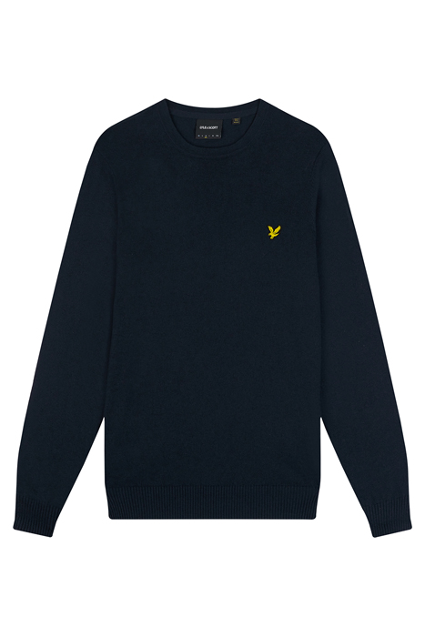 COTTON MERINO CREW JUMPER DARK NAVY 3