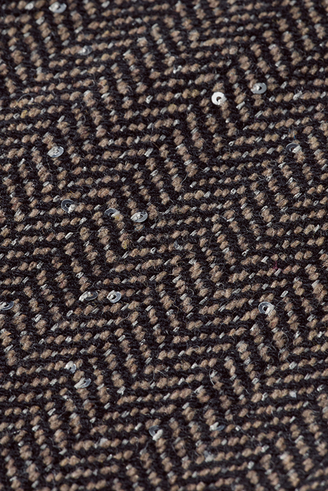 HERRINGBONE SEQUIN HIGH RISE MINI SKIRT SEQUIN HERRINGBONE 3