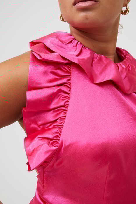 ADORA SATIN DRESS FUCHSIA 4