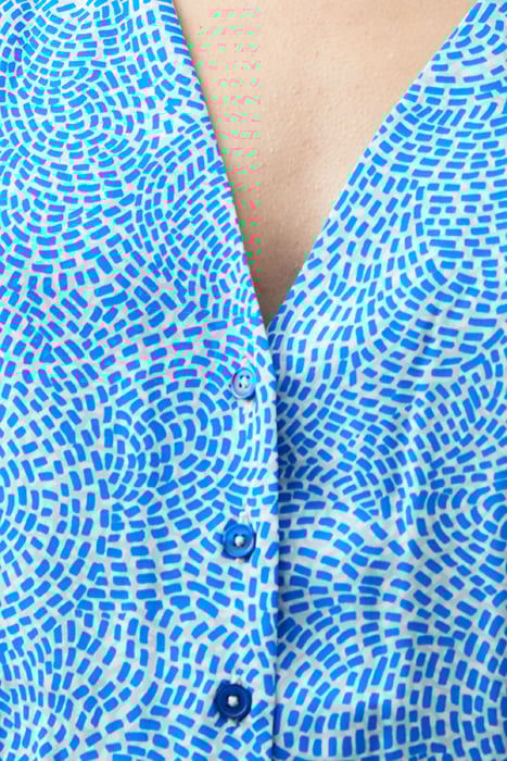 BERNICE ELITAN BUTTN THRGH DRS BLU MIST/BLU SEASTAR 5