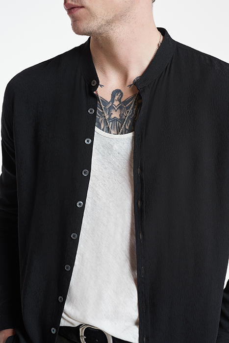 MULTI BUTTON BAND COLLAR BLACK 3