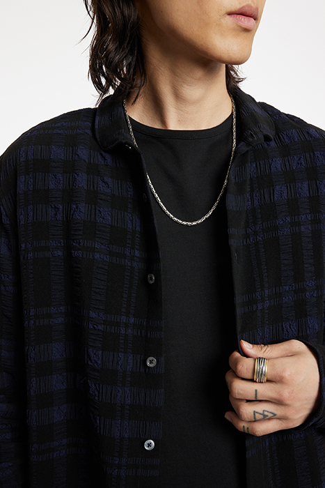 SLIM FIT SHIRT WITH WIRE BLACK/BLUE 3