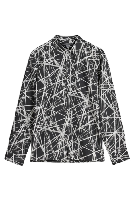 STRAIGHT BOTTOM HEM SHIRT MINERAL BLK 2