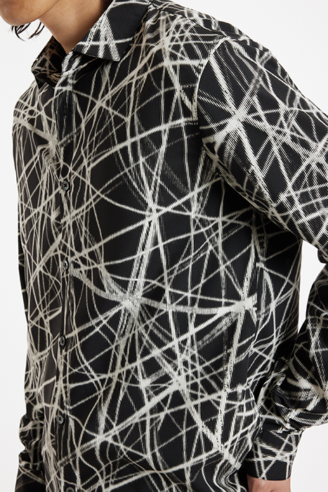 STRAIGHT BOTTOM HEM SHIRT MINERAL BLK 3