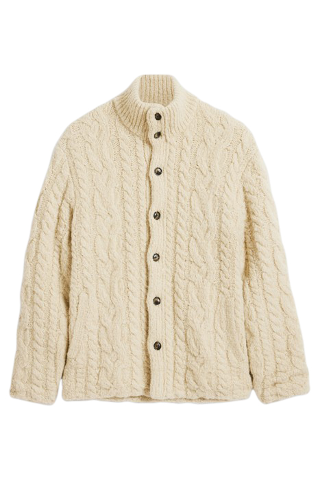 BRANDT LS QUILTED CABLE SWEATER BONE WHITE 2