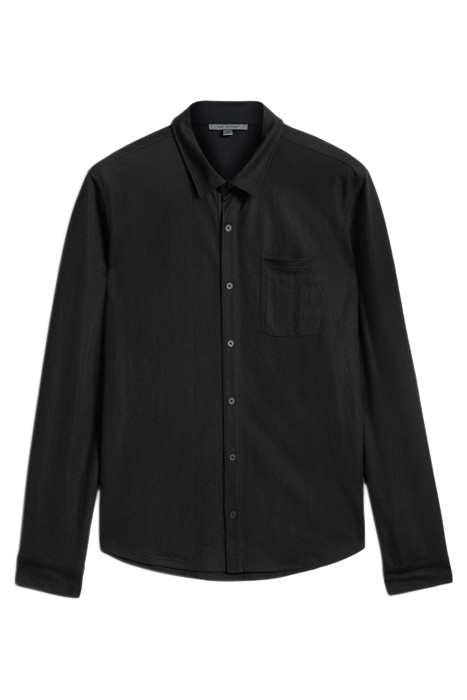 MCGILES LS SHIRT IN PIQUE BLACK 2