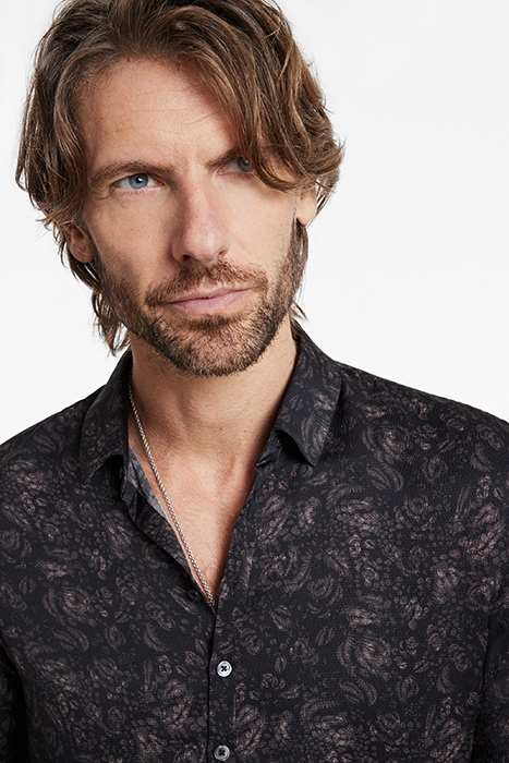 SLIM FIT MULTI BUTTON SHIRT MAUVEWOOD 3