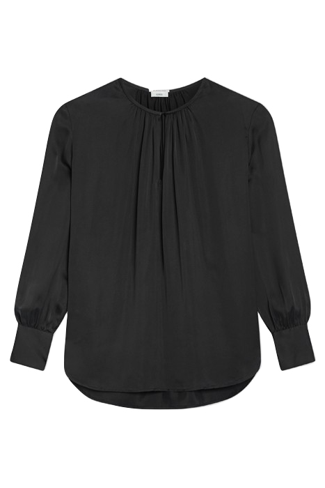 GATHERED TOP SHIRTS & BLOUSES BLACK 3