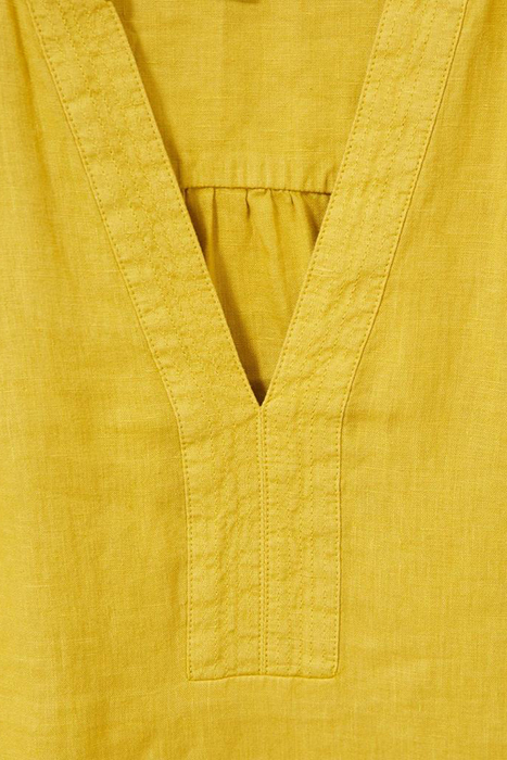 JUNE LINEN TOP MID CHARTREUSE 4