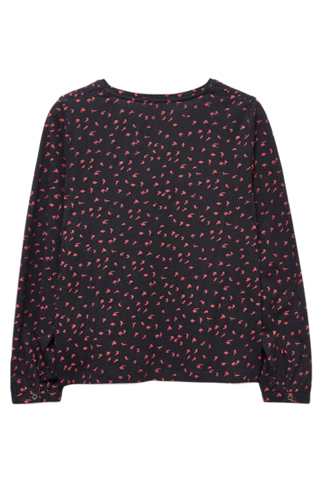 ANA SMOCK SHOULDER TOP BLACK PRINT 5