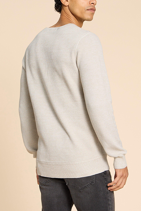 ATTADALE CREW NECK JUMPER LIGHT GREY 2