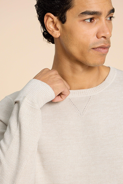 ATTADALE CREW NECK JUMPER LIGHT GREY 6
