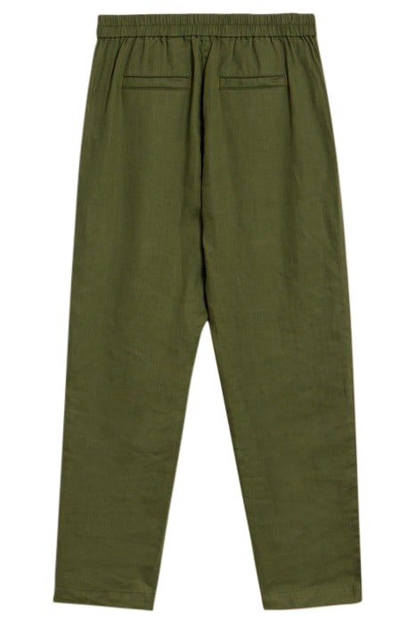 ROWENA LINEN TROUSER DARK GREEN 5
