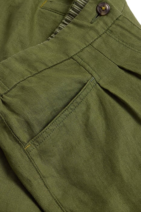 ROWENA LINEN TROUSER DARK GREEN 7