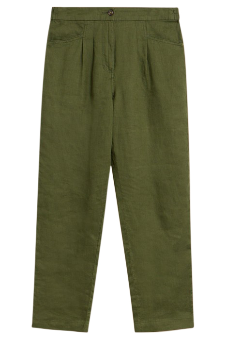 ROWENA LINEN TROUSER DARK GREEN 4