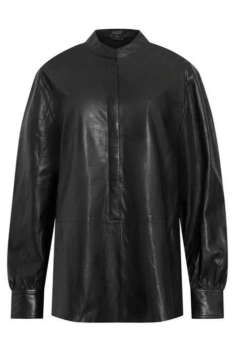 SARA LEATHER SHIRT BLACK 4
