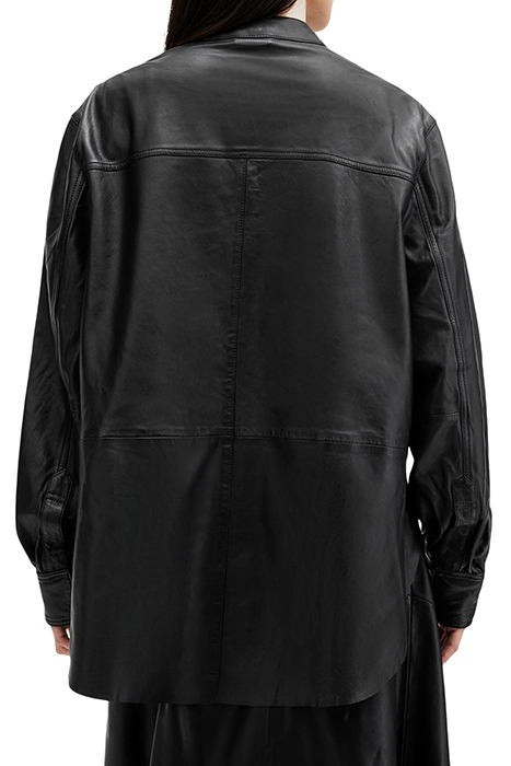 SARA LEATHER SHIRT BLACK 2