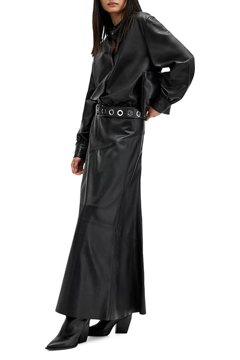 SARA LEATHER SHIRT BLACK 5