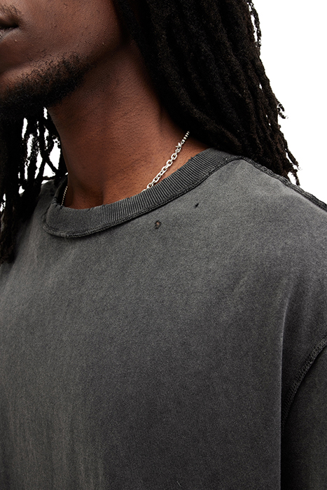 HEATH SS CREW WASHED BLACK 6