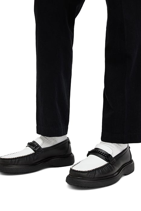 GIBBS CHAIN LOAFER BLACK/WHITE 3