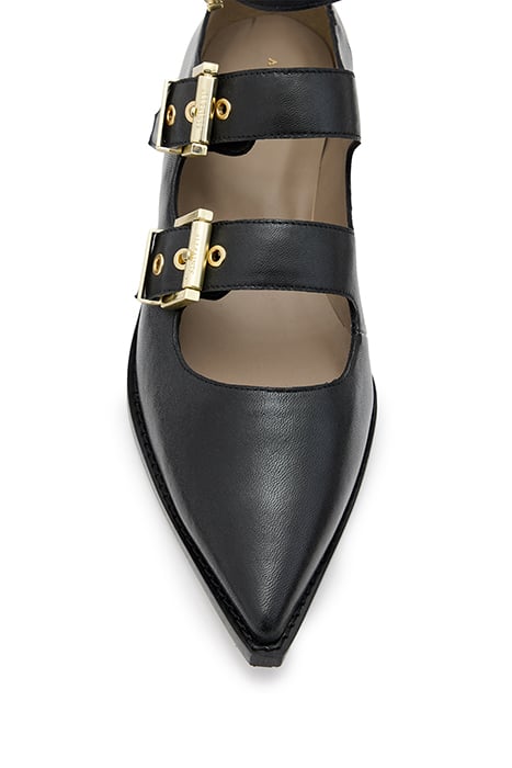 SUSAN BUCKLE SHOE BLACK/WARM BRASS 5