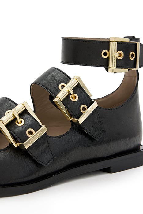 SUSAN BUCKLE SHOE BLACK/WARM BRASS 6