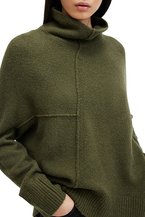 LOCK ROLL NECK MOSS GREEN 7