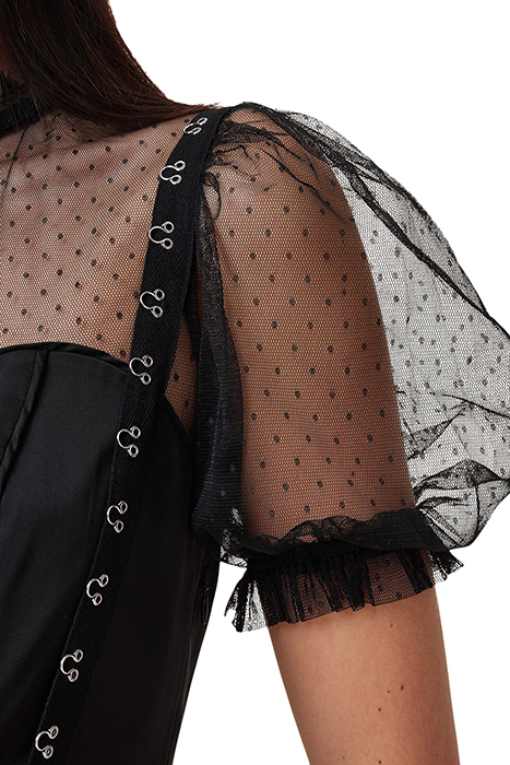 RYLA DOT DRESS BLACK 10