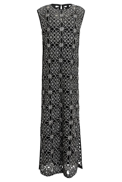 ILIANA MAX EMB DRESS BLACK/SILVER 3