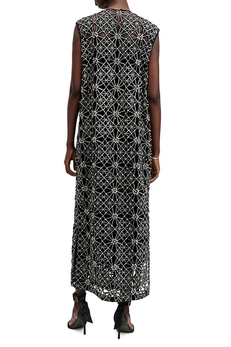 ILIANA MAX EMB DRESS BLACK/SILVER 2