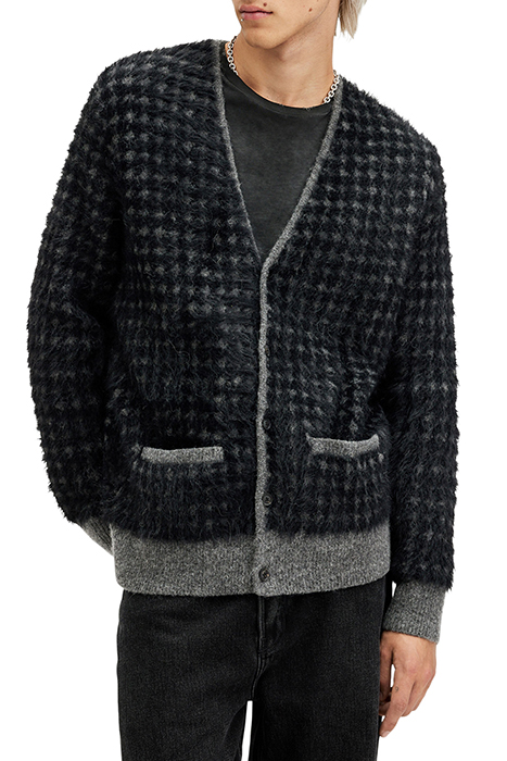EDGAR CARDIGAN GREY/BLACK 6