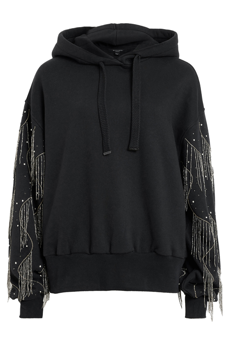 LENNON TASSEL HOODY WASHED BLACK 3