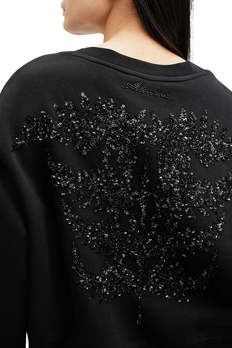 FERN EMB SWEAT BLACK 7