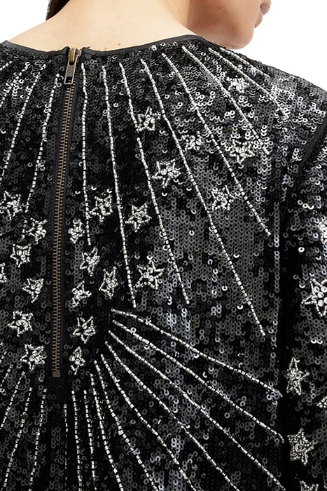 NOUSHKA EMB DRESS BLACK/SILVER 9